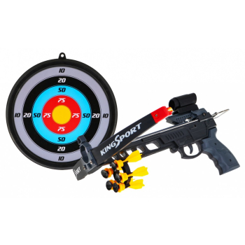 Kusza dla dzieci 6+ Zestaw sportowy 7 el. + Tarcza + 5 bełtów + Celownik